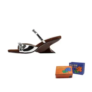 WOXXXN Серебряные слайдеры для женщин, цвет Silver