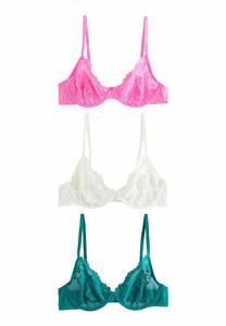 Бюстгальтер Next 3 PACK , Cream Pink Green/Beige