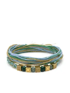 Плетеный браслет Гонолулу Aurelie Bidermann, золотой