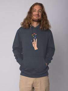 Толстовка wat? Apparel Sweatshirt Spread Love, цвет India Ink Grey
