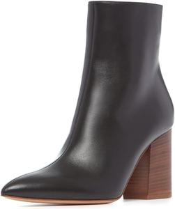 Женские закрытые ботильоны Pazzion с заостренным носком, молнией, стойким каблуком средней высоты, осенне-зимние ботинки для повседневной носки, офиса и вечеринок, размер 4-16 US, Black