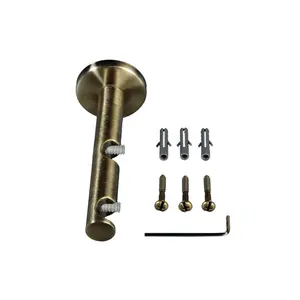 Двойной держатель для карнизов Ø 16 мм Liedeco, Messingfarben/antik