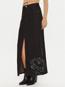 Джинсовая юбка стандартного кроя Miss Sixty, черный