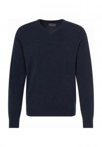 Кашемировый мужской свитер с v-образным вырезом GALERIA, цвет 3 Navy Mel 5546