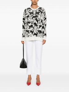 TWINSET свитер с жаккардовым узором, белый