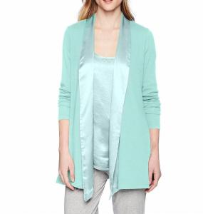 Халат Shelby с атласной отделкой и карманами цвета морской волны PJ Harlow, цвет aqua