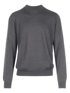 Шерстяной свитер с высоким воротником Gran Sasso, серый