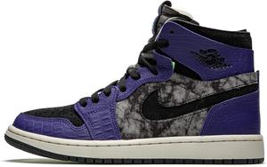 Мужские кроссовки Jordan Air Jordan 1 Zoom Comfort DC2133 500 Bayou для мальчиков - размер Nike, New Orchid/Lime Blast/Black