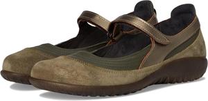 Балетки Naot Kirei, цвет Soft Green Leather/Hunter Green Suede/Pewter Leather