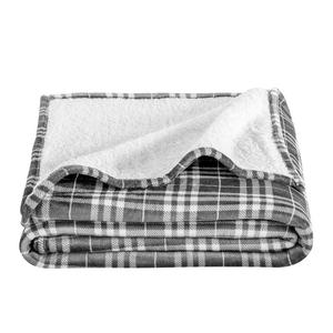 Пледовое одеяло из шерпы Bare Home, цвет Stirling Plaid Grey
