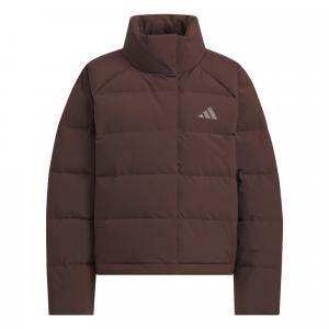 Расслабленная куртка FW25 HELIONIC Climawarm Down для женщин Adidas, темно-коричневый