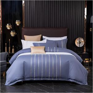 RASRGTRQ Комплект постельного белья с вертикальной вышивкой из мягкого дышащего хлопка белого цвета Color 6