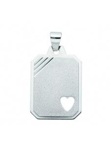 Adeliás Женский кулон из серебра 925 пробы с гравированной пластиной