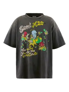 Футболка с графичным принтом SAINT MXXXXXX, серый