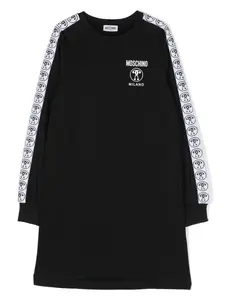 Платье с логотипом Moschino Kids, черный