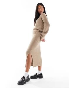 Пышная юбка-миди Vero Moda Petite бежевого цвета