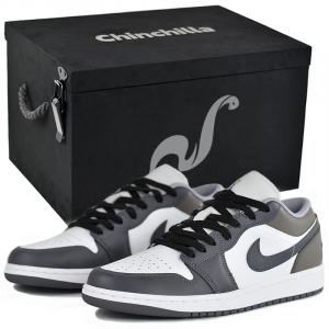 Jordan Винтажные баскетбольные кроссовки Air 1 мужские низкие черно-коричневые XM Mocha с подарочной коробкой, цвет XM Mocha-Gift Box 3