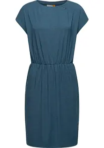 Платье из трикотажа Ragwear "Copr", стильное платье-рубашка с рюшами, цвет Petrol