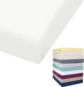 Простыня на резинке Jersey, глубина 27 см, размеры 90x190-100x200 / 140-160x200 / 180-200x200 см, серый, желтый, белый, зеленый, синий, цвет: белый, размер: 140x200 см. Bierbaum