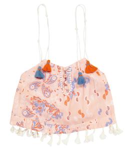 Майка с принтом Мара Poupette St Barth Kids, Pink Ruellia Batik Vertical