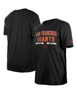 Мужская черная футболка для тренировки ватина San Francisco Giants New Era, черный