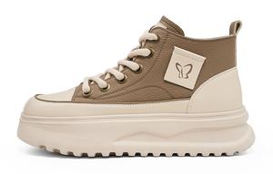 Женские низкие повседневные туфли EBLAN абрикосовые (с флисовой подкладкой)