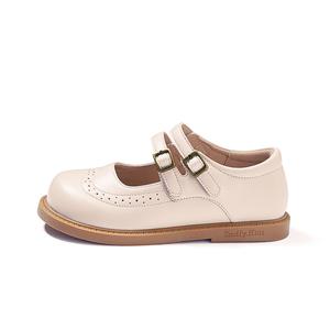 Низкие кожаные туфли детские Snoffy, слоновая кость