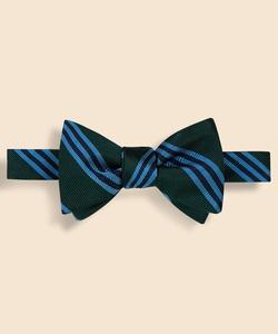 Шелковый галстук-бабочка BB#1 в полоску, изготовлен в США.