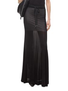 Юбка макси, выкроенная и сшитая Helmut Lang, черный