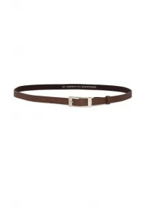 20. простой кожаный ремень. My Essential Wardrobe, Brown W Silver Buckle