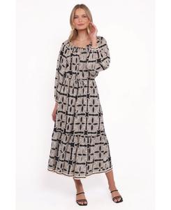 Женское платье миди Faris с открытыми плечами Petal and Pup, Black geo