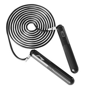 Скакалка материал троса pvc стальной трос, материал ручки abs силикон для взрослых примерно 2,8 м LINING, Black[Includes Storage Bag/Precise Counting]