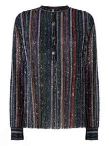 Блузка в полоску с пайетками Missoni, черный