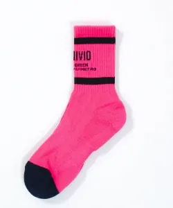 Ребристые носки с логотипом Word Archivio, цвет Pink(025)