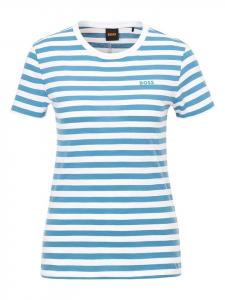 Футболка BOSS Orange, белый/синий