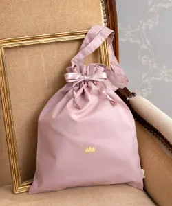 Сумка-шоппер на завязках, размер L (формат А4/сумка для пеленания) Panpantutu, цвет Crown/French Pink