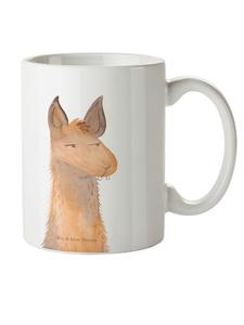 Детская кружка, голова ламы, раздраженная, ничего не говорящая, в белом цвете Mr. & Mrs. Panda