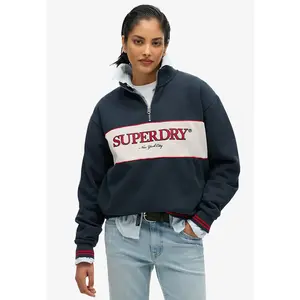 Толстовка Superdry Country Club Loose half zip, синий