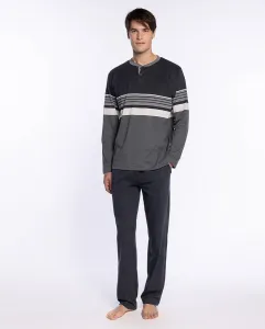 Мужская длинная пижама трикотажная Punto Blanco, темно-серый