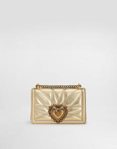 Сумка Medium Devotion из стеганой наппы DOLCE & GABBANA, золотой