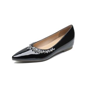 Повседневные однобортные туфли женские QITUMAUL, Black[Hidden Wedge 4Cm]