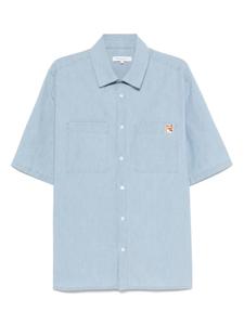 Рубашка с короткими рукавами Maison Kitsuné, синий