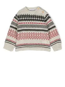 Джемпер Berthilie вязки интарсия Bonpoint, серый