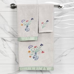 Linum Home Textiles Турецкий хлопок Stella Набор полотенец для пальцев с украшением из 2 предметов, цвет Blush