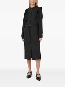 Платье миди с оборками и поясом Bruuns Bazaar, черный