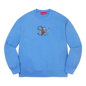 Свитер overlap crewneck 'blue black' Supreme, синий