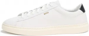 Мужские теннисные кроссовки BOSS Kieran из гладкой кожи, белый