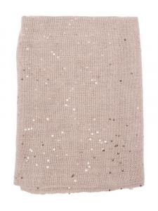 Украшенный шарф Brunello Cucinelli, нейтральный