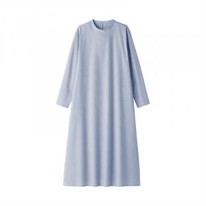 Женское платье с длинным рукавом MUJI, темно-синий stripes