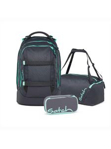 Satch Рюкзак 'Pack Schulrucksack Set 3tlg' в темно-сером цвете